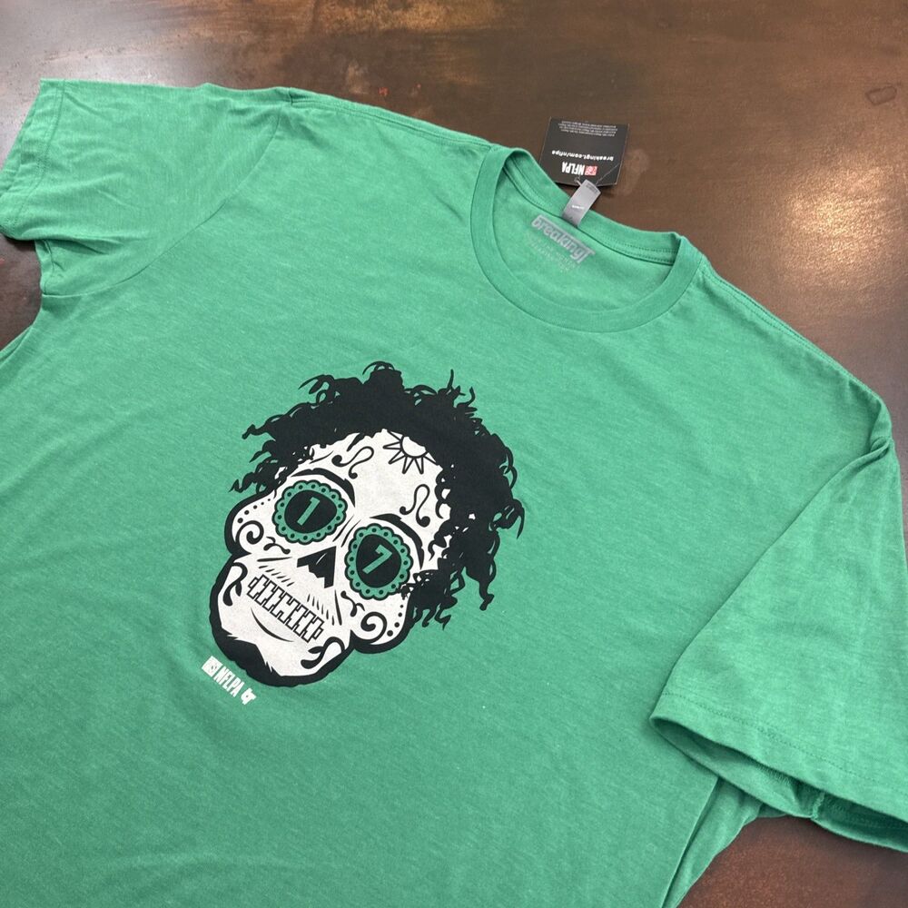 Garrett Wilson New York Jets green NFLPA casual Sugar Skull Graphic tee t-shirt